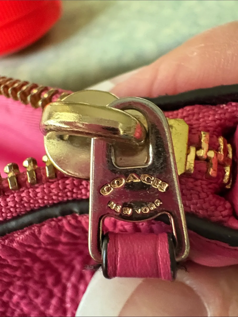 Coach pebbled leather